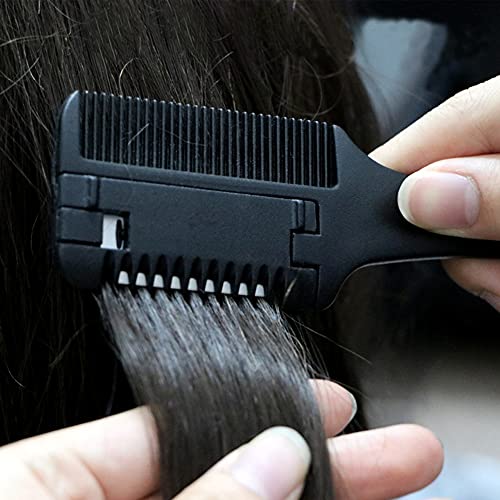 Medsuo Double Sided Hair Thinner Trimmer Razor Comb in Black