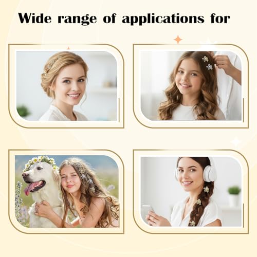 Bremorou Mini Metal Flower Hair Claws 20 Pcs Small Gold and Silver Hair Clips