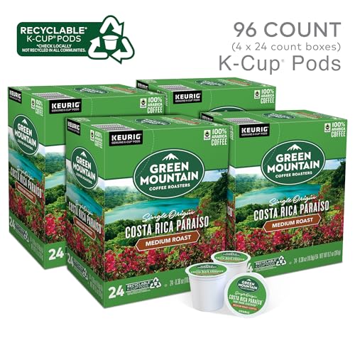 Green Mountain Coffee Costa Rica Paraiso K-Cup Pods - Medium Roast, 96 Count