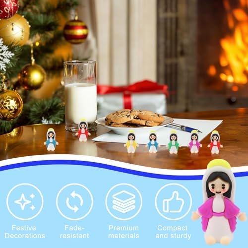 30pcs Mini Virgin Mary Figurines - Multicolor Religious Party Favors