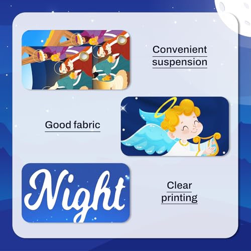 Outdoor Nativity Banner 71x12 Inch - Weatherproof Holiday Decor Set