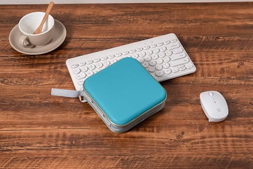 Portable CD/DVD Binder Wallet - 32 Capacity, Sky Blue