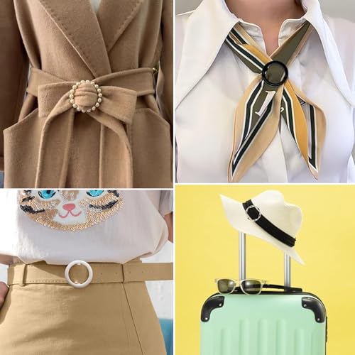 22 Pcs Women Scarf Rings & Waist Cinch Clips Set