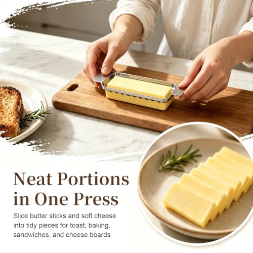 Stainless Steel Butter Cutter & Cheese Slicer | Dishwasher-Safe