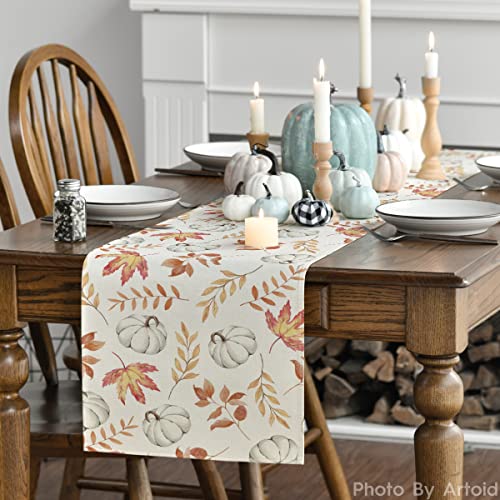 210 GSM Fall Table Runner 13x72 Inch Orange Polyester Home Decor