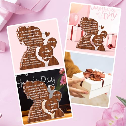 Demonwer Acrylic Plaque Mom Gift from Daughter Desk Decor Sign