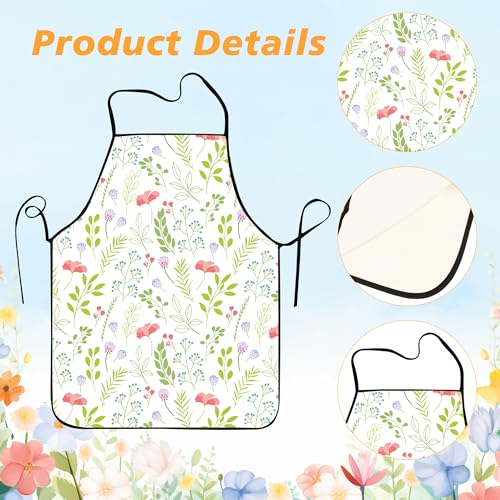 Hello Spring Floral Apron for Adults - Men & Women Chef Apron