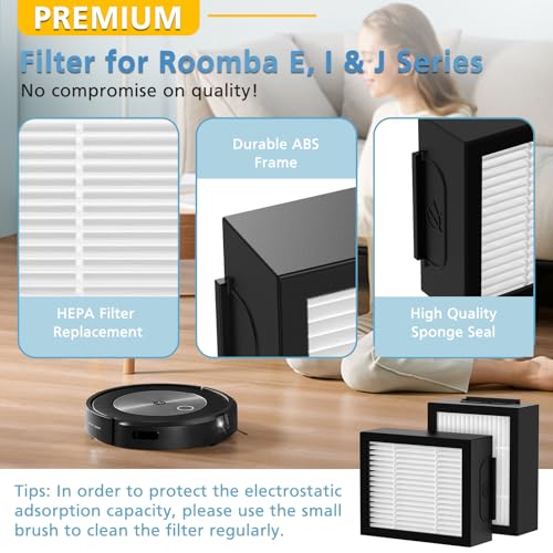 Lacvik 9-Pack Replacement Filters for iRobot Roomba i, e, j Series