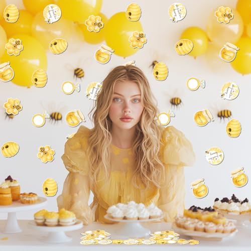 200Pcs Bee Confetti for Bridal Shower Wedding & Bachelorette Party Decorations