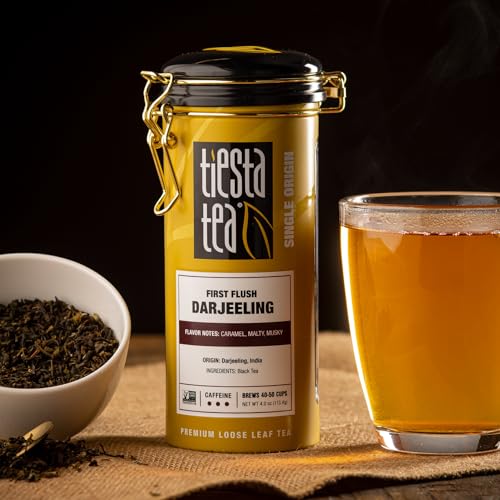 Tiesta Tea First Flush Darjeeling Black Tea - Premium Loose Leaf, 50 Cups