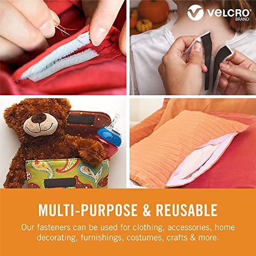 VELCRO Fabric Tape for Easy Sewing | 30in x 3/4in White