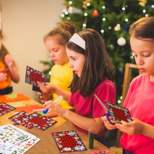 Christmas Photo Frame Craft Set - 96 Pack with Stickers, 6 Styles