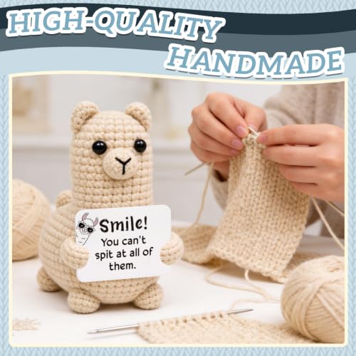 Handmade Crochet Llama Plush Toy - Funny Gift for All Occasions