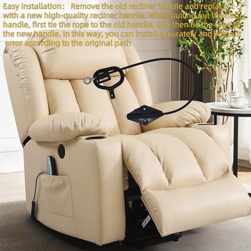 Recliner Replacement D-Ring Cable Handle for Lazy Boy Chairs