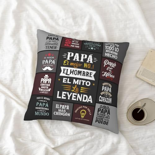Papá Throw Pillow Cover 18x18 - Decorative Father's Day Gift for Dad