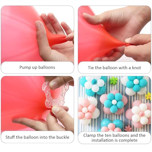 100 Balloon Clips for Arches, Columns & Flowers - Party & Wedding Decorations