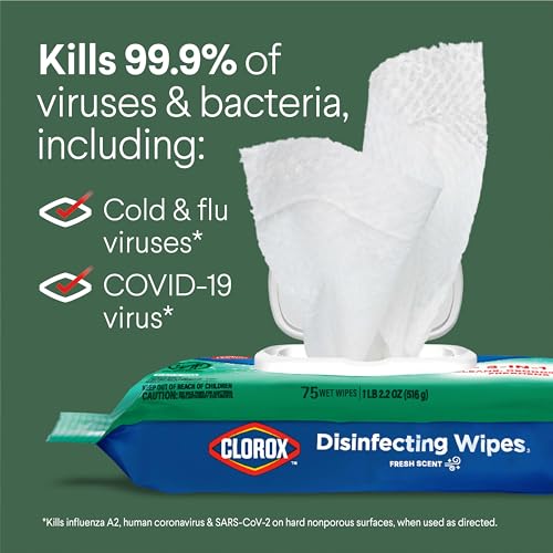 Clorox Disinfecting Wipes - Bleach Free, Fresh Scent, 75 Count