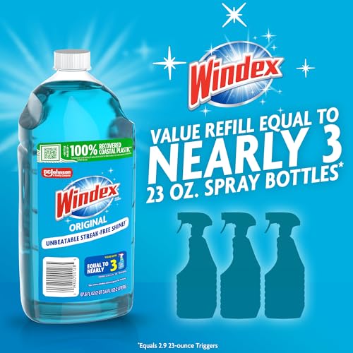 Windex Original Glass & Window Cleaner Refill - 67.6 Fl Oz