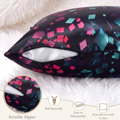 Gamer Satin Pillowcases Set - 2 Pack, 30x20 Inch Game Button Design