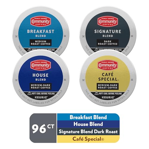 Community Coffee Variety Pack - 96 Coffee Pods, Medium Dark Roast