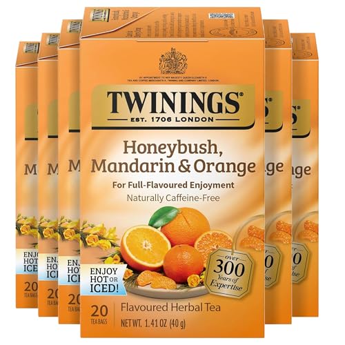 Twinings Honeybush, Mandarin & Orange Herbal Tea, 120 Tea Bags (6 Pack)