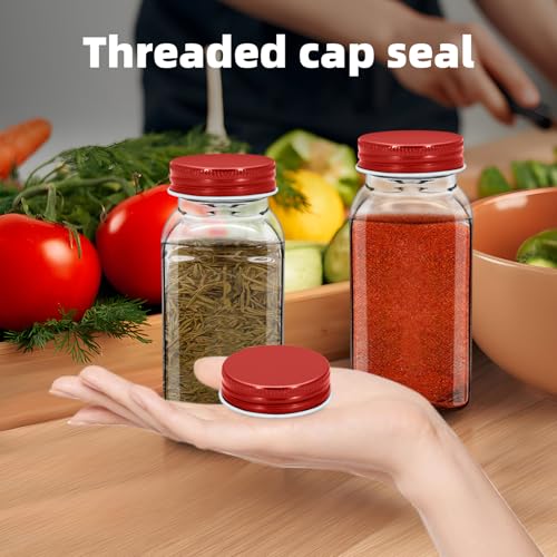 10-Pack Iron Jar Lids for 4oz & 6oz Spice Jars - Airtight Sealing