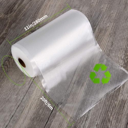 Vacuum Sealer Bags Rolls 11"x20' - Heavy Duty, 2 Pack