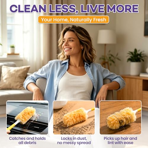 25 Heavy-Duty Duster Refills for Swiffer 360° Microfiber Cleaning