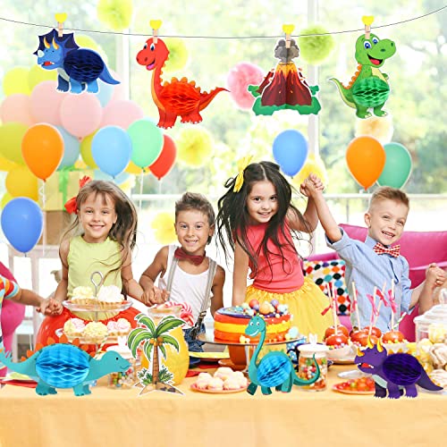 Dinosaur Party Centerpieces - 8-Piece T. Rex & Volcano Decor