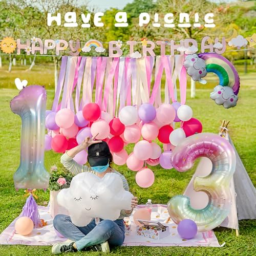 40 Inch Rainbow Number 11 Foil Balloon for Birthday & Celebration