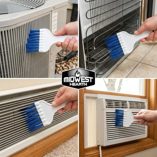 Midwest Hearth 1 Pack HVAC & Refrigerator Coil Cleaning Brush - Professional Fin Comb