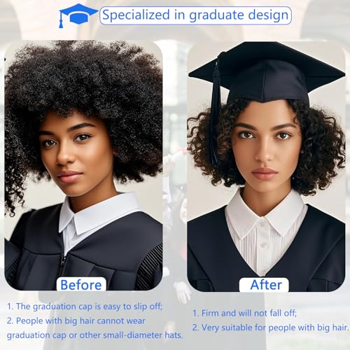 Graduation Cap Headband Brown Anti-Fall Grad Hat Holder with Adhesive Felt