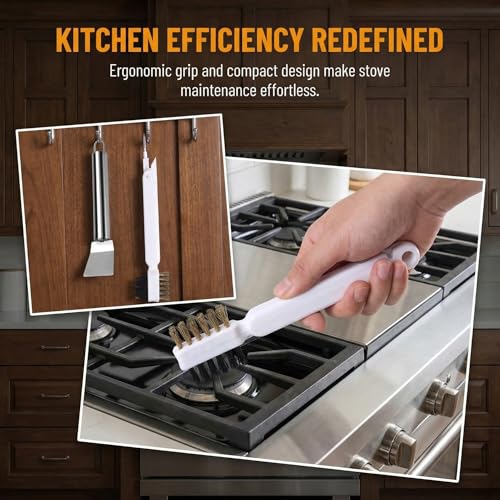 2-Piece Stove Cleaning Brush and Scraper Set for Kitchen