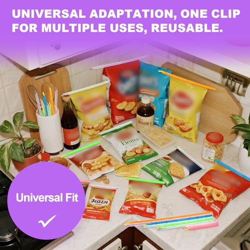 Reusable Food Sealing Clips - 16 Pcs Bag Sealer Sticks S01-Nordic Style