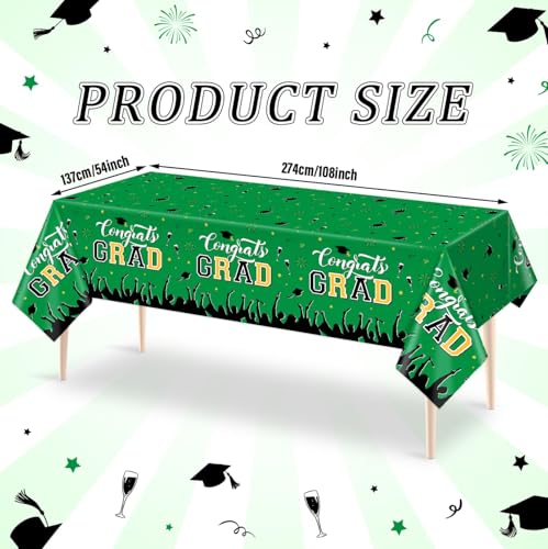 Graduation Table Covers - 2 Pack Waterproof Disposable 54x108"