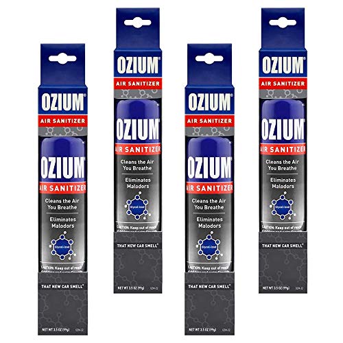Ozium Air Sanitizer Spray - That New Car Smell, 3.5 oz (Pack of 4)