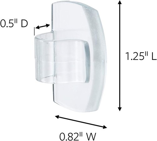 Command Outdoor Light Clips - Clear Foam Strips for Easy Installation | 30-Pack (17017CLRAW30NA)