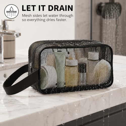 Mesh Shower Caddy Bag - Portable and Quick-Dry for Gym & Dorm