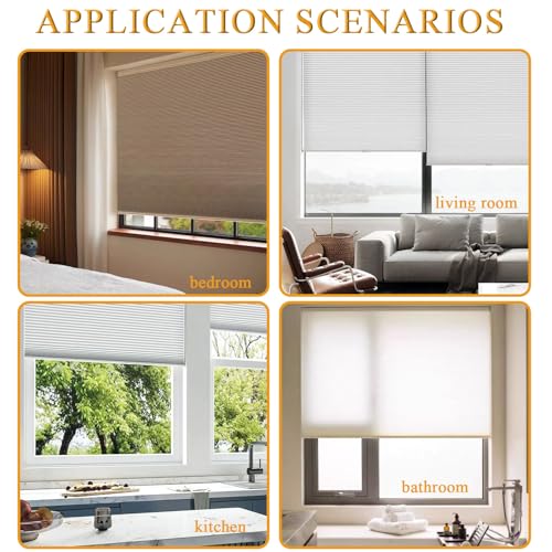 4 PCS Mounting Brackets with Metal Clips for 1" PVC Cordless Blinds
