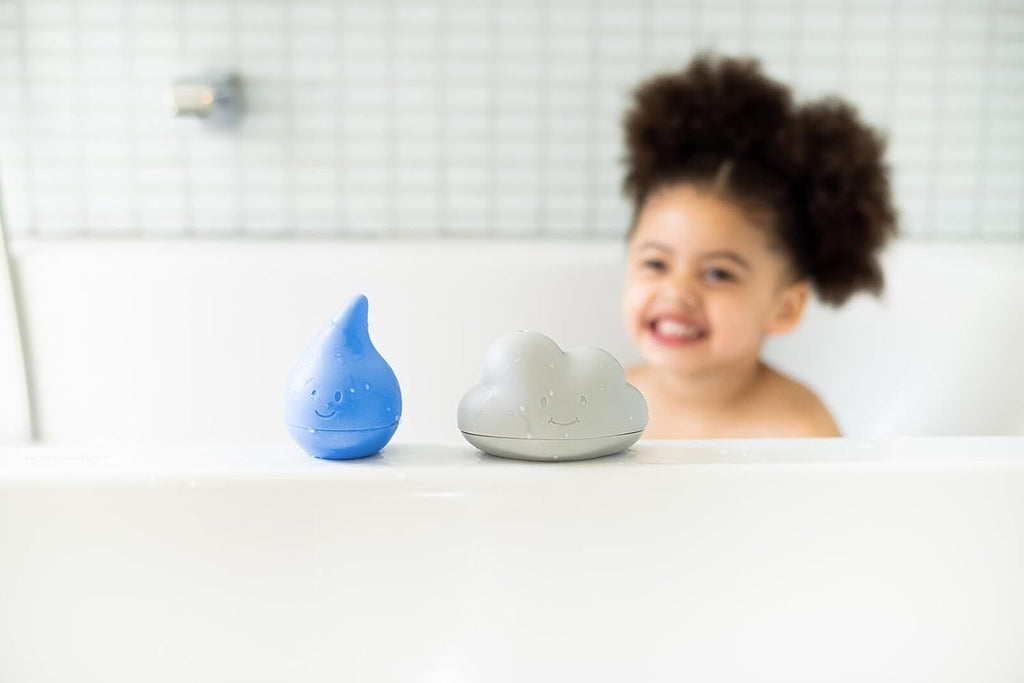Ubbi Silicone Bath Squeeze Toys - Fun Interactive Cloud & Droplet Design | Set of 2 for Toddlers