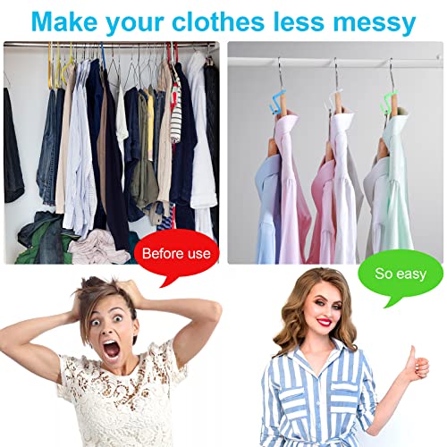 PECULA 100 PCS Hanger Connector Hooks - Space Saving Closet Organizer Clips