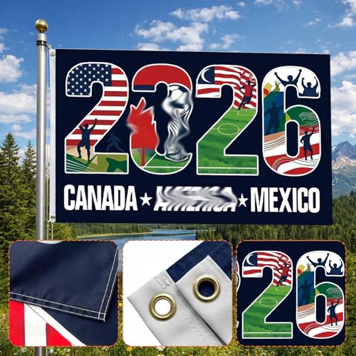 World Cup 2026 Flag - 5x3FT Durable Party Decoration