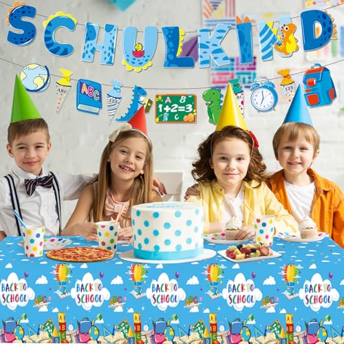 Back to School Tablecloths - 3pcs Disposable Party Supplies, 54x108 Inches