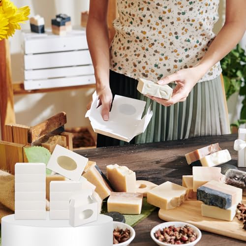 PATIKIL 3x3 Inch Square Paper Soap Boxes - Black Gift Packaging (20 Pack)