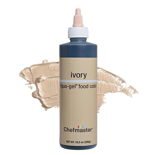 Chefmaster Ivory Liqua-Gel Food Coloring - Vibrant Professional-Grade Dye for Icing & Fondant | 10.5 oz