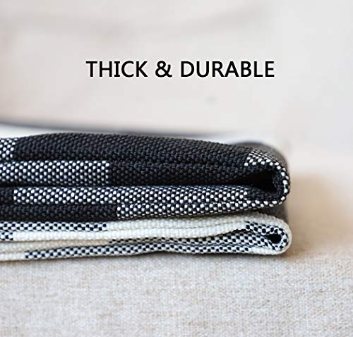 Black & White Buffalo Plaid Throw Pillow Covers 18x18 (Set of 2)