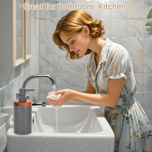 Gray Refillable Hand Soap Dispenser - 380ml Durable & Eco-Friendly