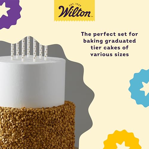 Wilton 4-Piece Round Cake Pan Set - PFAS-Free, 8-14 in.