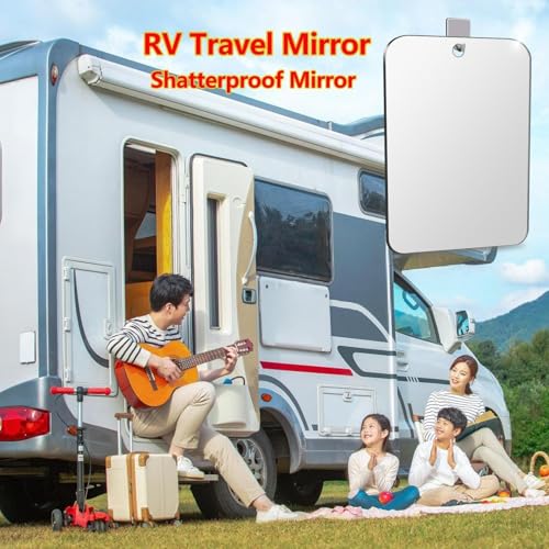 JEIAKONJI 7x10 Inch Shatterproof Shower Mirror for Shaving and Makeup