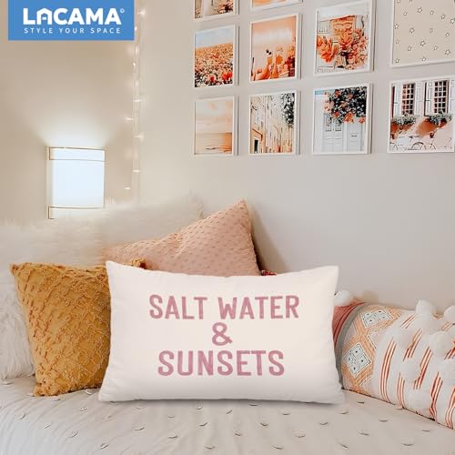 Lacama Pink Coastal Beach 12x20 Decorative Pillow Cover